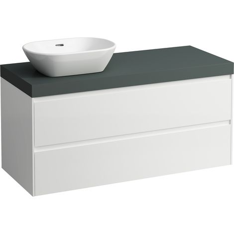 LAUFEN LANI Plan de lavabo gris trafic incl. meuble sous-lavabo,