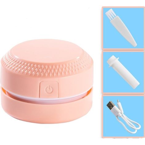 Aspirateur de bureau Mini petit confettis en caoutchouc Nettoyeur de clavier Collecteur de poussière automatique portable
