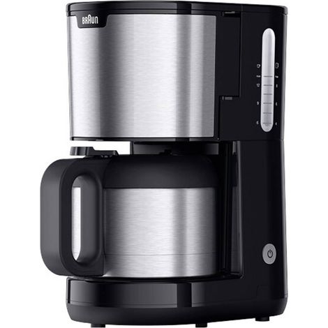 Braun KF 1505 BK Cafetière acier inoxydable, noir Nombre de tasse=9 (1/3)