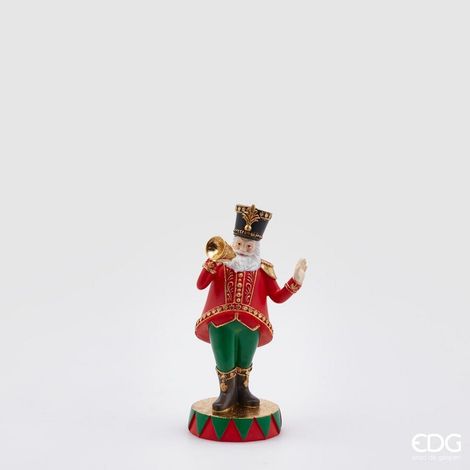 EDG Enzo De Gasperi Babbo Natale Circo con Autoparlante Poly H 20 Cm Green Red