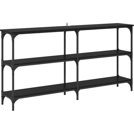 Maison Exclusive - Tavolo consolle Rovere Nero 150 x 29 x 75 cm (1/5)