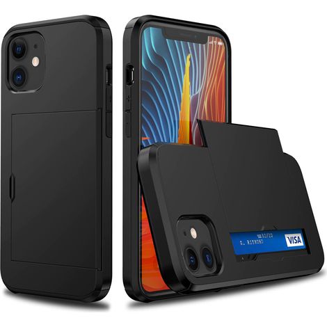 iPhone 11 Hülle, Schiebekartenhalter, Schwarz (1/5)
