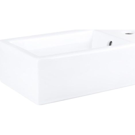 Differnz Force Lave-mains 40x22x11.5cm 1 trou de robinet Rectangulaire Céramique Blanc