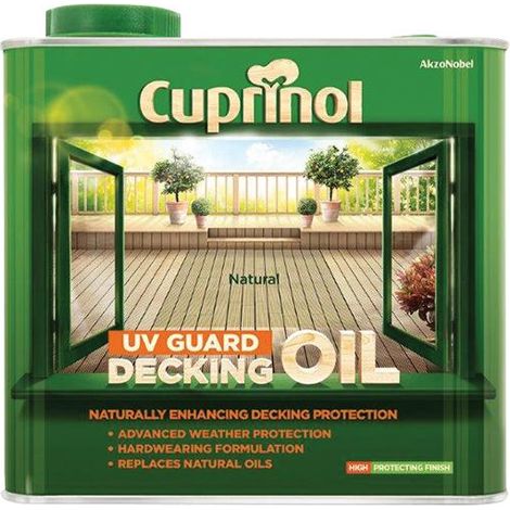 Cuprinol UV Guard Decking Oil Natural 2.5 litre CUPDON25L