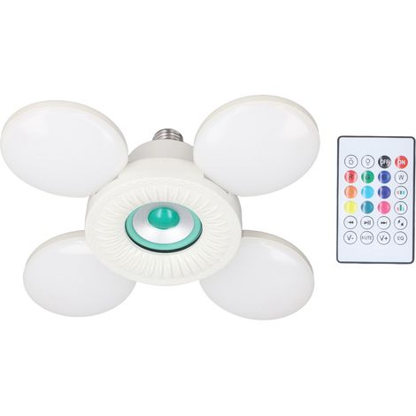 Lampe déformable RGB à lumière multicolore, angle réglable, design pliable, télécommande, haut-parleur intégré, ampoule 85-265 V (1/5)