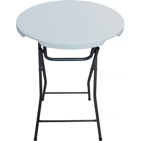 Klappbarer Stehtisch aus Kunststoff Ø 80 cm Lili - Weiß