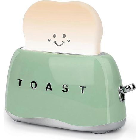 Retro-Toasterlampe, Retro-Toaster-förmige Schreibtischgeschenk, Grün