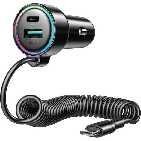Chargeur de voiture rapide 3 en 1 sign 90 w avec cable usb c