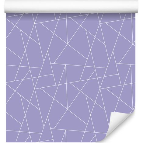 Carta da parati con motivo geometrico blu, dettagli delicati, 50x1000 cm (1/5)