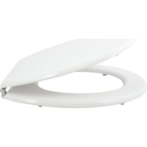 Sedile WC in MDF bianco con cerniera in zinco - Msv Spirella