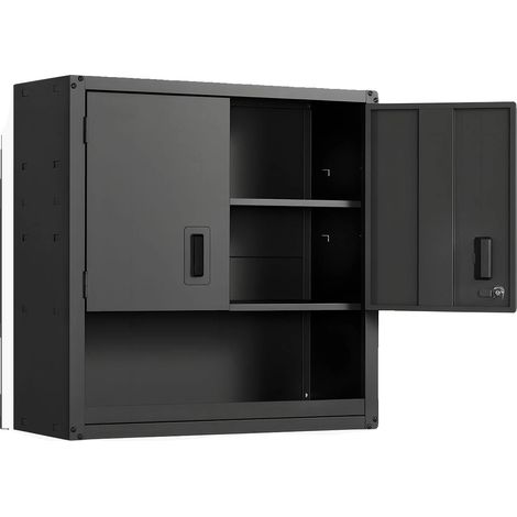Wandschrank, verstellbare Einlegeböden, abschließbare Türen, 30 Zoll (1/2)