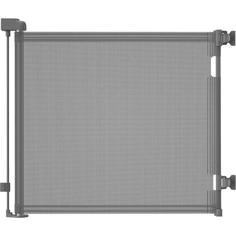 Barriere de Securite Retractable pour Bébé,0-140cm Barriere de Securite Enfant Extensible,Barriere de Securite Chien,pour Escaliers,Couloirs,Intérieur et Extérieur (Gris) (1/5)