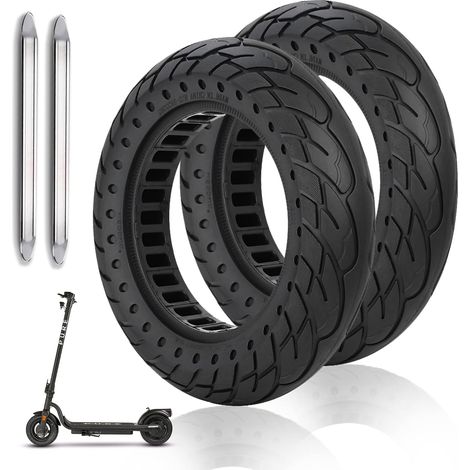 Pneu Plein 10 Pouces (10x2.125) pour trottinette electrique Xiaomi 4 lite(2nd gen) Vivobike S2 Max,S3 Max,Roues increvable (1/5)