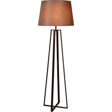 Lampadaire moderne Lucide Coffee brun E27 60W H165cm (1/4)