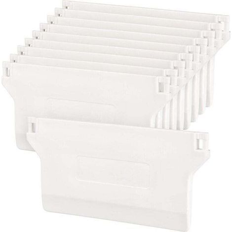 Plaque de Lestage Store Californien - Kit de Réparation Poids de Store Vertical de Rechange 89 mm - Blanc (10 pcs) (1/4)