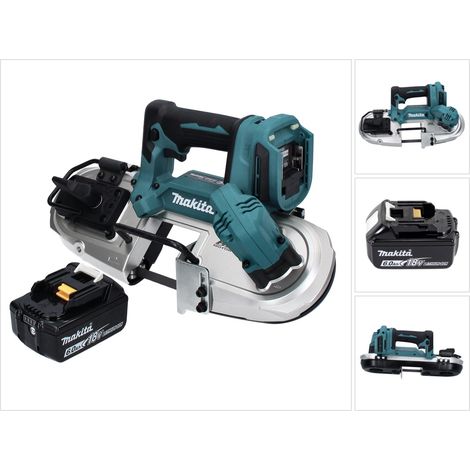 Makita DPB 183 G1 Sega a nastro a batteria 18V 66mm + 1x Batteria 6,0 Ah - caricabatterie (1/5)