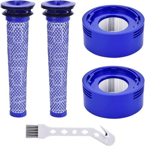 Ensemble de 2 pièces comprenant un préfiltre V7/V8 et un filtre moteur pour Dyson V8, kit de filtre HEPA pour tête de moteur d'aspirateur sans fil Dyson V8/V7 Animal Plus Extra Absolute Fluffy, avec b
