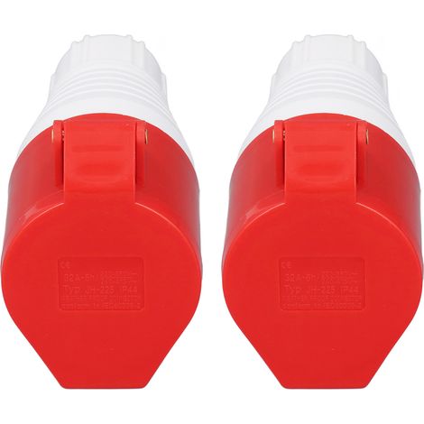 Prise industrielle étanche 32A IP44, connecteur 5 broches, 220-380V/240-415V, paire de 2, modèle fournisseur 225Q (1/5)