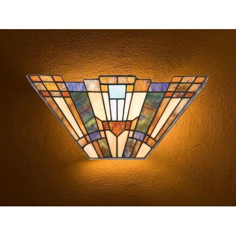 Große Tiffany Wandleuchte Lampenschirm Bunt, Breite 41cm mit E14 LED (1/5)