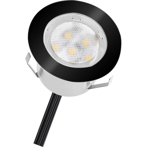 10 Spot LED Eclairage Extérieur Encastrable Sol Terrasse Bois,45mm Spots Encastré Extérieur Fait en IP67 DC12V 1W Avec Alimentation EU Pour Jardin Escalier Patio RGB (1/5)