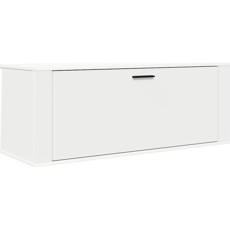 Maison Exclusive - Scarpiera a Muro Bianca 100x35x38 cm in Legno Multistrato