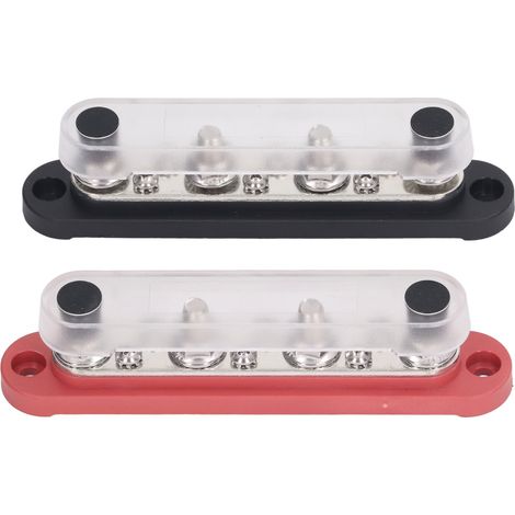 Barre omnibus 10 voies 150 A avec couvercle anti-poussière, bornier à vis M8 6x pour système solaire automobile/marin 12 V-48 V