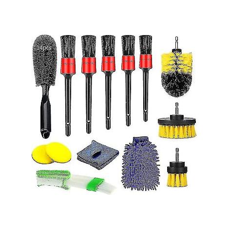 14-teiliges Auto-Detailing-Reinigungsbürsten-Set, Auto-Innenraumwaschwerkzeug