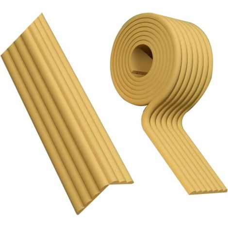Eckenschutz, Kantenschutzleisten, Möbeleckenpolster aus strapazierfähigem, weichem Schaumstoff (grau, 8 cm breit x 2 m lang).