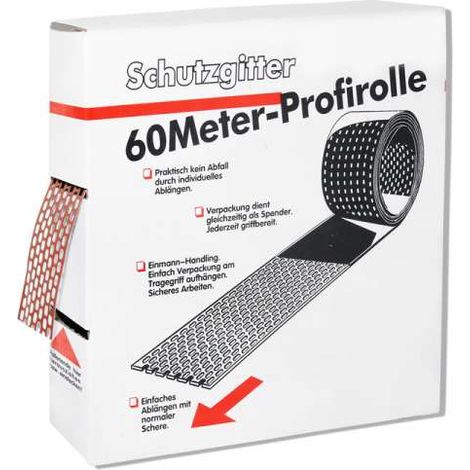 IVT Schutzgitter-Profirolle Aluminium 100mm Schutzgitter 60m Rolle rot-schwarz (1/2)