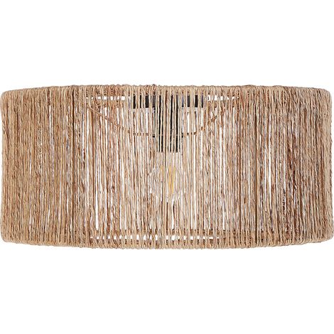 Lámpara de techo colgante con pantalla de yute estilo boho en color natural Sewa