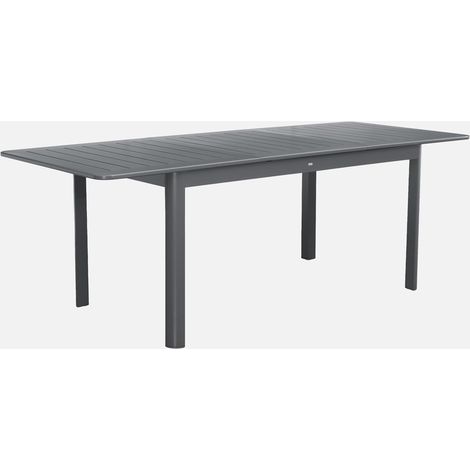 Mesa de jardín extensible de aluminio de 6 plazas