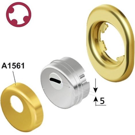 Disec Bd201 Defender Monolito Sf Ottone Lucido, 25 mm