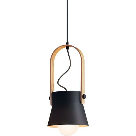 Suspension Luminaire D160 Pour Ampoule LED E27 Noir Mat ZAMBELIS (1/2)