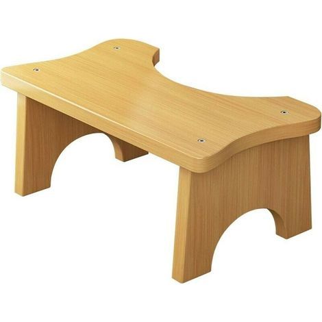 Tabouret de toilette en bambou Tabouret de toilette accroupi Escabeau de toilette en bois Tabouret de toilette en bambou pour enfants Tabouret de toilette en bambou en forme de C Simple (1/4)