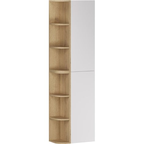 Columna mural Oria con nichos redondeados Blanco mate