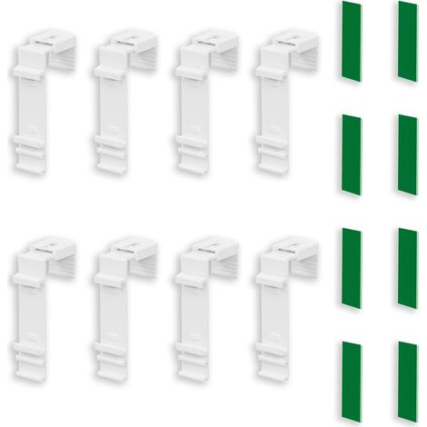 Support de Store sans Percage, 8 Ensembles, Blanc (1/5)