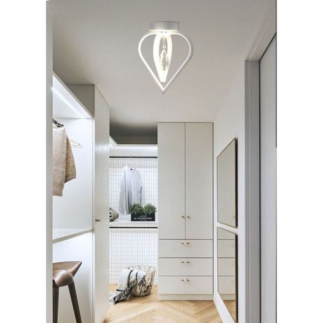 TrAdE Shop Traesio - Lampadario Plafoniera A Soffitto 2 Cuori Pendente Luce 6500k 4000k 3000k Pn-01b - -Bianco Freddo -