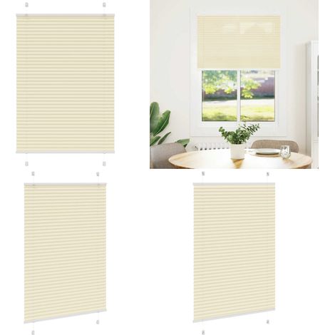 vidaXL Plissee Creme 95x150 cm Stoffbreite 94,4 cm Polyester (1/5)
