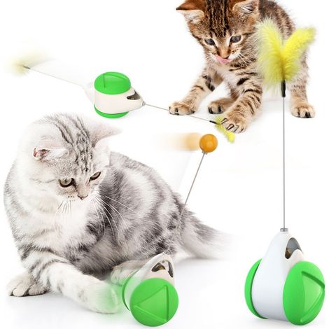 Interaktives Katzenspielzeug für Wohnungskatzen, Kätzchen, automatisch bewegliche Maus-Katzenspielzeug, elektrisches lustiges Katzenspielzeug Chase, USB-aufladbar (1/5)