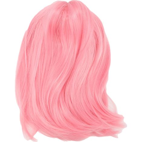 Perruque Bob Rose Court à Frange, Cheveux Courts Lisses et Fluffy pour Étudiantes, Coiffure Simulée (1/5)