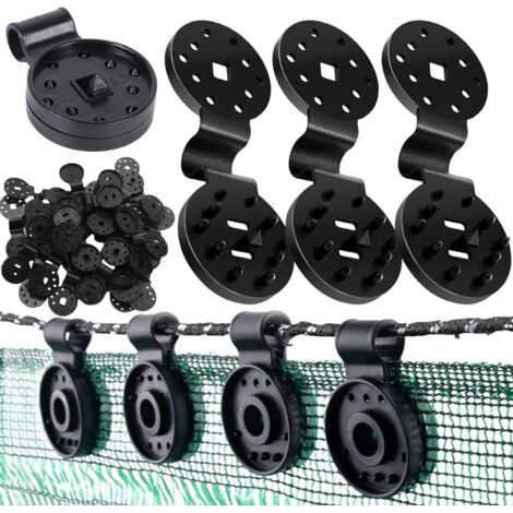 BUNTHAUS Clips de Fixation pour Bache,50 Pieces Clips pour Toile D'ombrage,Clips Fixation Brise Vue,Clips pour Voile d'ombrage,Clip Spécial avec Œillet Clips en Plastique de Tissu d'Ombre pour Toile e (1/5)