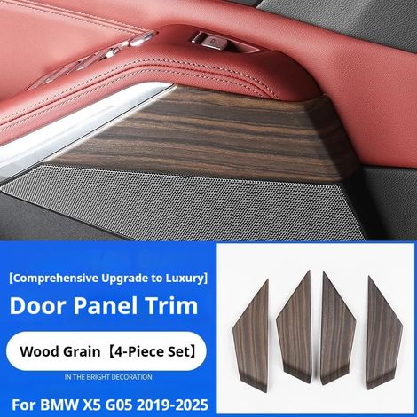 (Bois) Convient aux BMW X5 G05 2019-2025. Stickers décoratifs pour portières de voiture, imitation bois, ABS et fibre de carbone. (1/4)