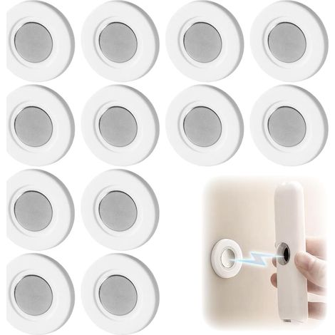Support magnétique pour télécommandes (lot de 12) à fixation murale.Pour ranger les télécommandes de télévision  organisateur magnétique puissant avec dos adhésif et installation facile (1/5)