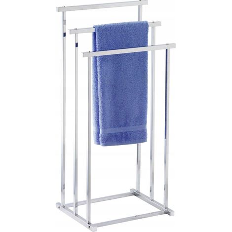 Wenko Quadro soporte para toallas acero inoxidable plateado