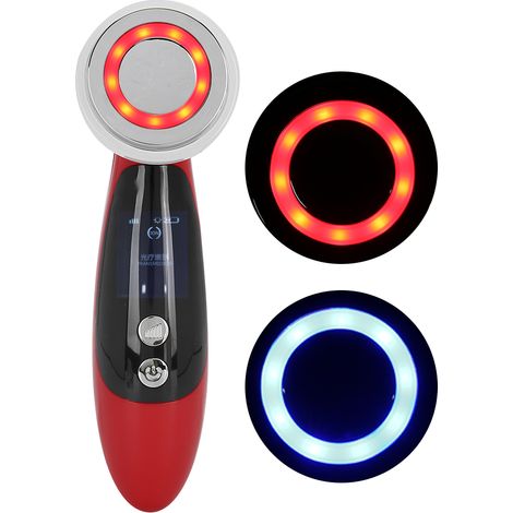 Lampe de luminothérapie visage massageur appareil anti-âge soin peau rouge éclat, dispositif rajeunissant à LED pour peau ferme, usage domestique. (1/5)