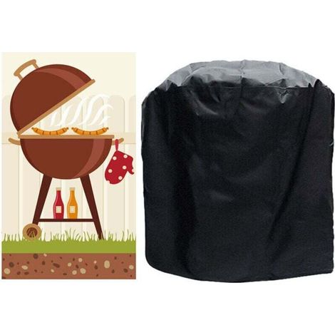 Funda para barbacoa, lona protectora Oxford 420D, resistente al viento, al sol y al agua, funda para barbacoa de exterior que se adapta a la mayoría de las parrillas (80 x 66 x 110 cm) - Crezuo (1/4)