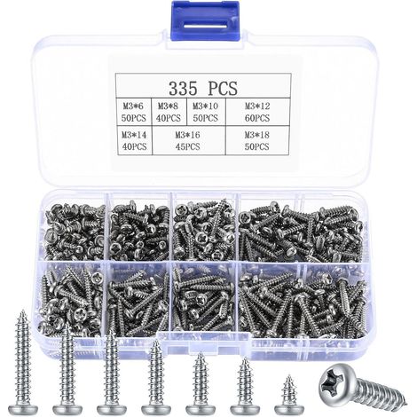 Schrauben M3 selbstschneidend Kreuzschlitz Stahl Metall 335 (1/5)