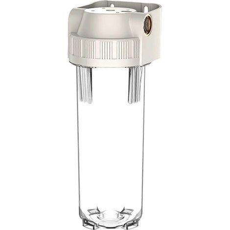 Wasserfilterkartusche, Messingmundstück, transparente, rutschfeste Filterflasche für Vorgrobfiltration, 10 Zoll