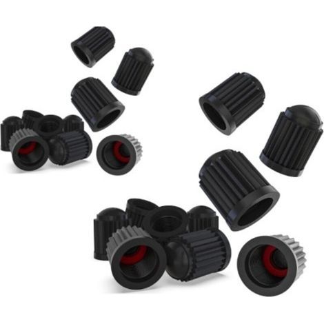Bouchon de Valve, 100 Pieces, Bouchons Valve Velo, Bouchon Valve Voiture, Bouchon Valve Moto, Valve Pneu Voiture, Capuchon de Valve Auto, Valve Pneu, Valve, Valve de Voiture (1/4)