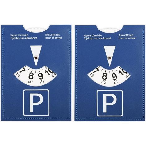 2 Blue Zone Parking Discs (11 x 15 cm) – Blue Parking Disc for Car – Essential Car Accessory – Standard Parking Disc for Windshield (1/5)